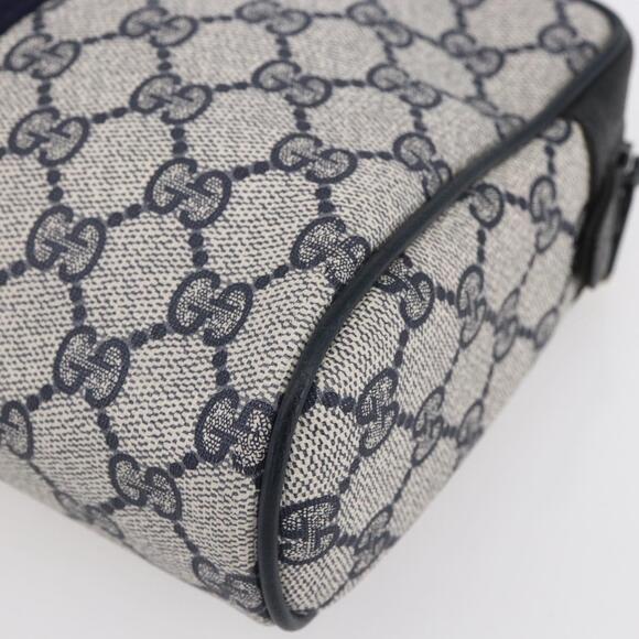 GUCCI GG Canvas Sherry Line Clutch Bag Red Navy 14.014.3553 Auth BA8450 - Picture 15 of 16